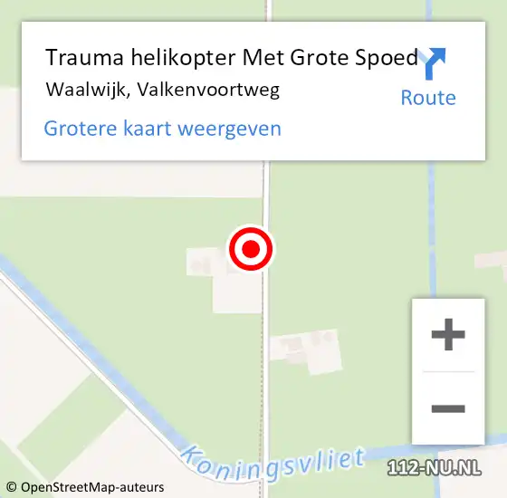 Locatie op kaart van de 112 melding: Trauma helikopter Met Grote Spoed Naar Waalwijk, Valkenvoortweg op 29 augustus 2021 02:41