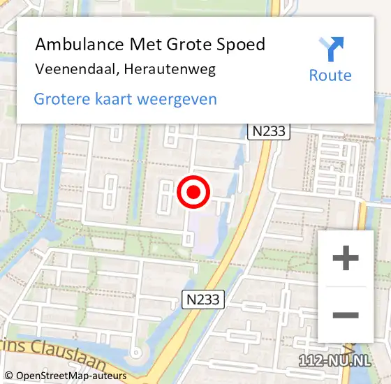 Locatie op kaart van de 112 melding: Ambulance Met Grote Spoed Naar Veenendaal, Herautenweg op 21 juni 2014 07:08