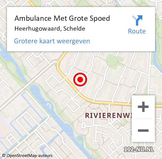 Locatie op kaart van de 112 melding: Ambulance Met Grote Spoed Naar Heerhugowaard, Schelde op 29 augustus 2021 04:07