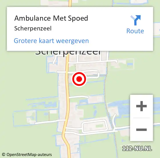 Locatie op kaart van de 112 melding: Ambulance Met Spoed Naar Scherpenzeel op 29 augustus 2021 13:22