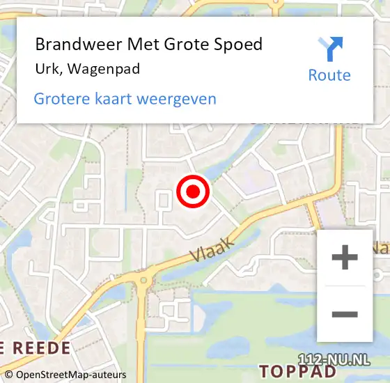 Locatie op kaart van de 112 melding: Brandweer Met Grote Spoed Naar Urk, Wagenpad op 29 augustus 2021 14:00