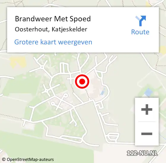 Locatie op kaart van de 112 melding: Brandweer Met Spoed Naar Oosterhout, Katjeskelder op 29 augustus 2021 17:05