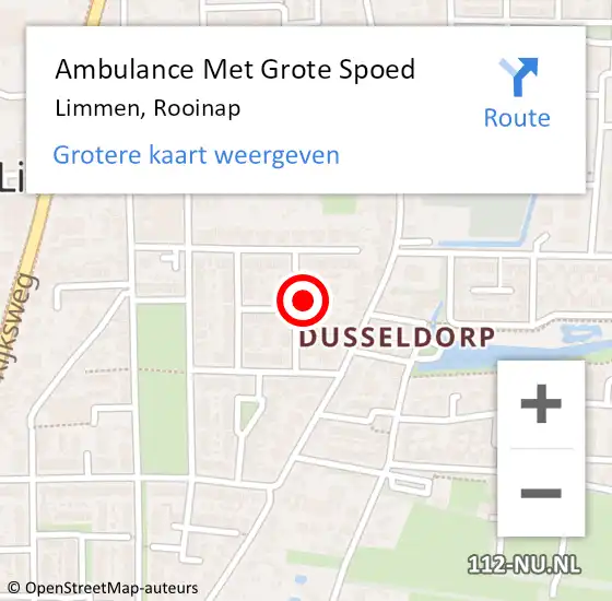 Locatie op kaart van de 112 melding: Ambulance Met Grote Spoed Naar Limmen, Rooinap op 29 augustus 2021 17:29