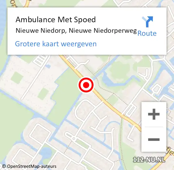 Locatie op kaart van de 112 melding: Ambulance Met Spoed Naar Nieuwe Niedorp, Nieuwe Niedorperweg op 29 augustus 2021 19:46