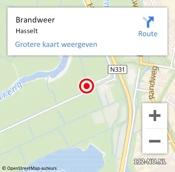 Locatie op kaart van de 112 melding: Brandweer Hasselt op 29 augustus 2021 21:15