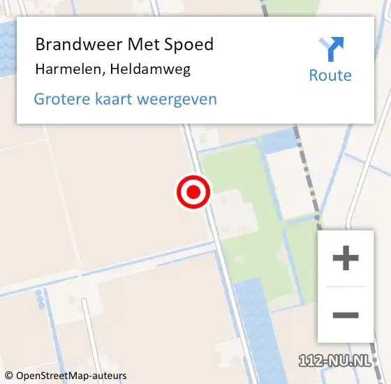 Locatie op kaart van de 112 melding: Brandweer Met Spoed Naar Harmelen, Heldamweg op 29 augustus 2021 21:32