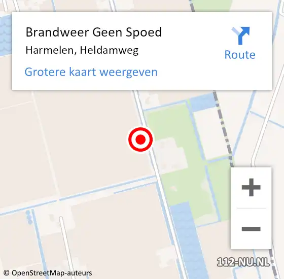 Locatie op kaart van de 112 melding: Brandweer Geen Spoed Naar Harmelen, Heldamweg op 29 augustus 2021 21:35