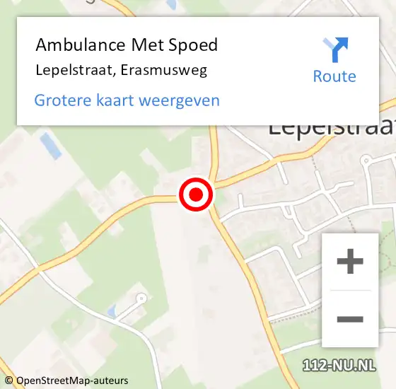 Locatie op kaart van de 112 melding: Ambulance Met Spoed Naar Lepelstraat, Erasmusweg op 21 juni 2014 09:38