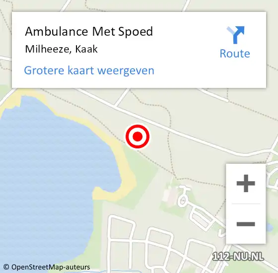 Locatie op kaart van de 112 melding: Ambulance Met Spoed Naar Milheeze, Kaak op 21 juni 2014 09:41