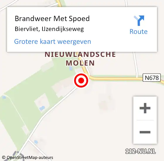 Locatie op kaart van de 112 melding: Brandweer Met Spoed Naar Biervliet, IJzendijkseweg op 30 augustus 2021 10:31