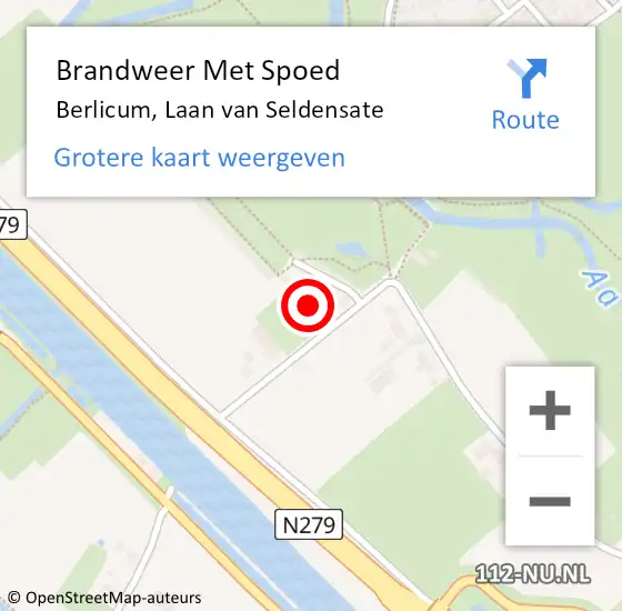 Locatie op kaart van de 112 melding: Brandweer Met Spoed Naar Berlicum, Laan van Seldensate op 30 augustus 2021 11:20