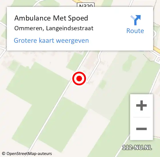 Locatie op kaart van de 112 melding: Ambulance Met Spoed Naar Ommeren, Langeindsestraat op 30 augustus 2021 13:00