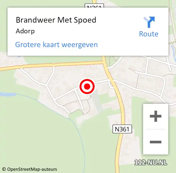 Locatie op kaart van de 112 melding: Brandweer Met Spoed Naar Adorp op 21 juni 2014 10:43