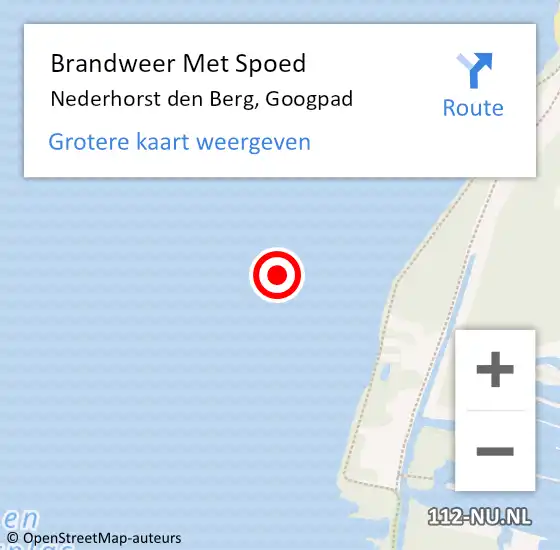 Locatie op kaart van de 112 melding: Brandweer Met Spoed Naar Nederhorst den Berg, Googpad op 30 augustus 2021 18:14