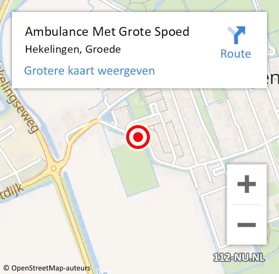 Locatie op kaart van de 112 melding: Ambulance Met Grote Spoed Naar Hekelingen, Groede op 30 augustus 2021 23:08