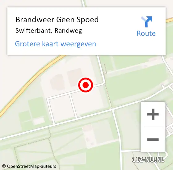 Locatie op kaart van de 112 melding: Brandweer Geen Spoed Naar Swifterbant, Randweg op 31 augustus 2021 08:04