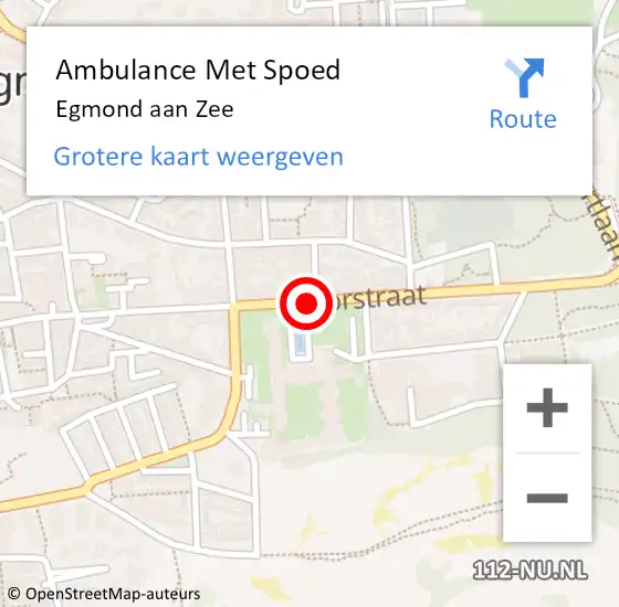 Locatie op kaart van de 112 melding: Ambulance Met Spoed Naar Egmond aan Zee op 21 juni 2014 11:37