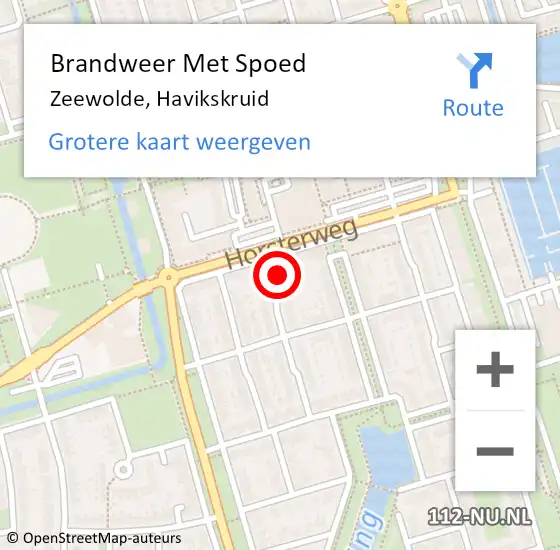 Locatie op kaart van de 112 melding: Brandweer Met Spoed Naar Zeewolde, Havikskruid op 31 augustus 2021 10:09