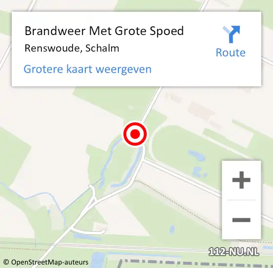 Locatie op kaart van de 112 melding: Brandweer Met Grote Spoed Naar Renswoude, Schalm op 31 augustus 2021 13:35