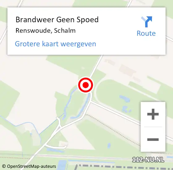 Locatie op kaart van de 112 melding: Brandweer Geen Spoed Naar Renswoude, Schalm op 31 augustus 2021 14:14