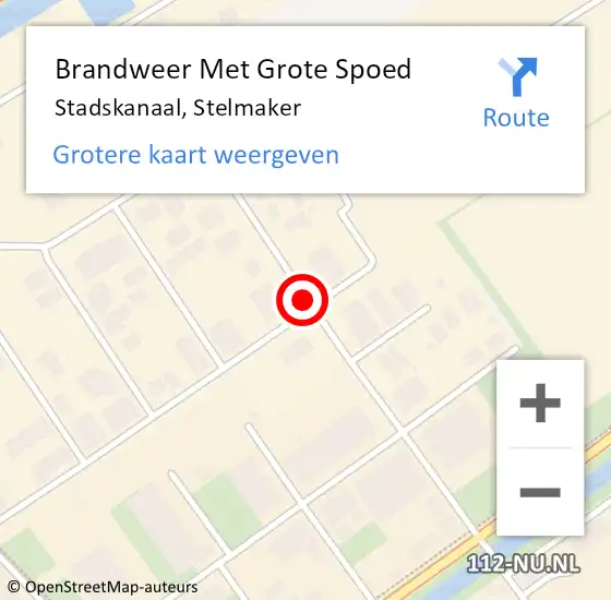 Locatie op kaart van de 112 melding: Brandweer Met Grote Spoed Naar Stadskanaal, Stelmaker op 21 juni 2014 12:28