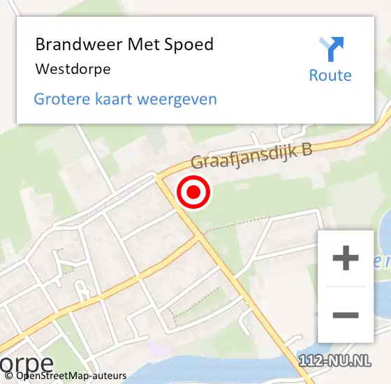 Locatie op kaart van de 112 melding: Brandweer Met Spoed Naar Westdorpe op 31 augustus 2021 17:55