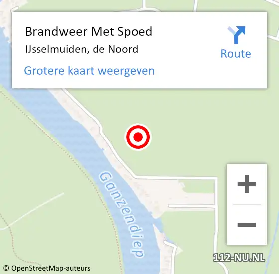 Locatie op kaart van de 112 melding: Brandweer Met Spoed Naar IJsselmuiden, de Noord op 31 augustus 2021 19:51