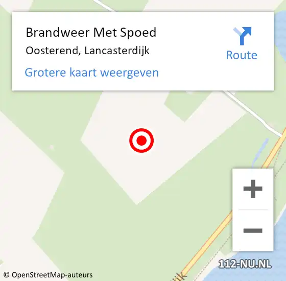 Locatie op kaart van de 112 melding: Brandweer Met Spoed Naar Oosterend, Lancasterdijk op 31 augustus 2021 21:33
