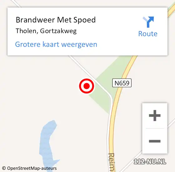 Locatie op kaart van de 112 melding: Brandweer Met Spoed Naar Tholen, Gortzakweg op 31 augustus 2021 22:36