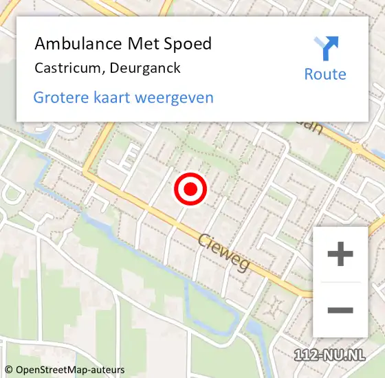 Locatie op kaart van de 112 melding: Ambulance Met Spoed Naar Castricum, Deurganck op 1 september 2021 00:43