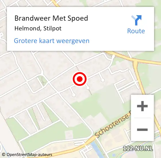 Locatie op kaart van de 112 melding: Brandweer Met Spoed Naar Helmond, Stilpot op 1 september 2021 09:36