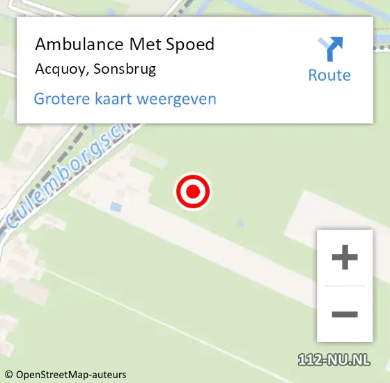 Locatie op kaart van de 112 melding: Ambulance Met Spoed Naar Acquoy, Sonsbrug op 1 september 2021 11:41