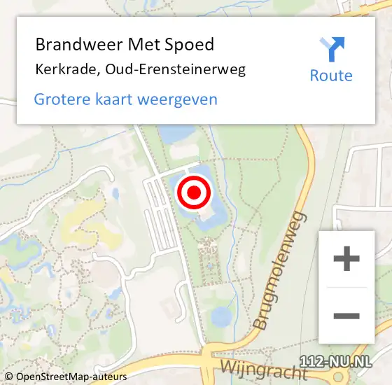 Locatie op kaart van de 112 melding: Brandweer Met Spoed Naar Kerkrade, Oud-Erensteinerweg op 1 september 2021 11:49