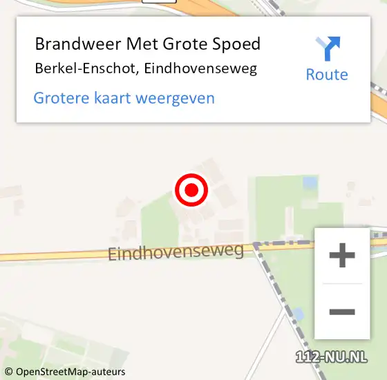 Locatie op kaart van de 112 melding: Brandweer Met Grote Spoed Naar Berkel-Enschot, Eindhovenseweg op 1 september 2021 14:21