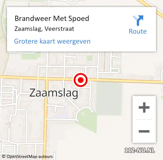 Locatie op kaart van de 112 melding: Brandweer Met Spoed Naar Zaamslag, Veerstraat op 1 september 2021 22:20