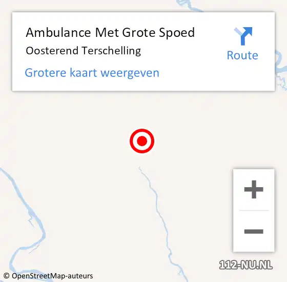 Locatie op kaart van de 112 melding: Ambulance Met Grote Spoed Naar Oosterend Terschelling op 21 juni 2014 14:50