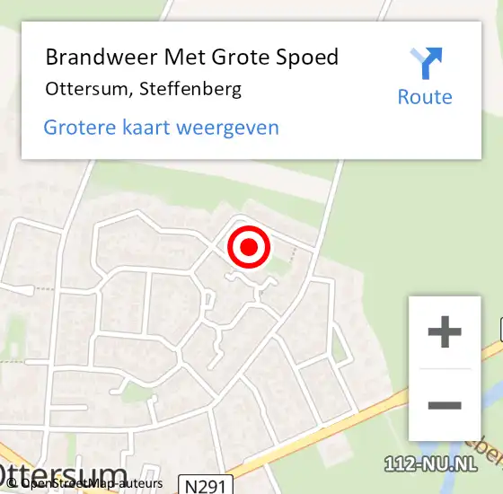 Locatie op kaart van de 112 melding: Brandweer Met Grote Spoed Naar Ottersum, Steffenberg op 1 september 2021 23:42