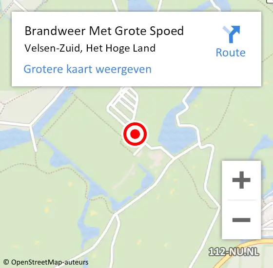 Locatie op kaart van de 112 melding: Brandweer Met Grote Spoed Naar Velsen-Zuid, Het Hoge Land op 2 september 2021 09:55