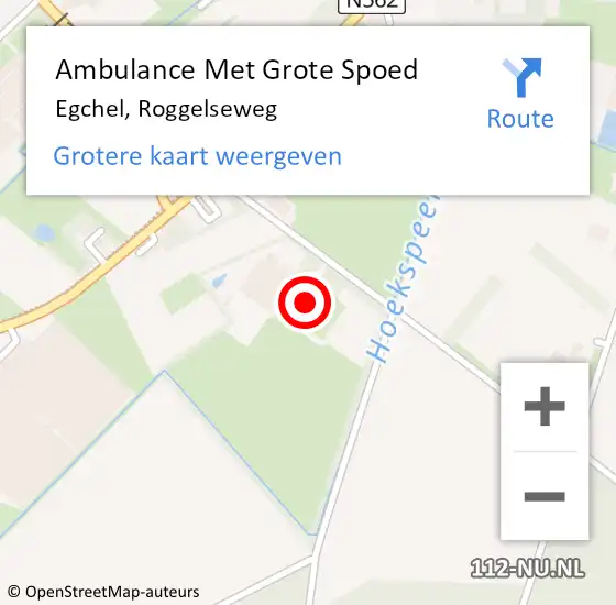 Locatie op kaart van de 112 melding: Ambulance Met Grote Spoed Naar Egchel, Roggelseweg op 21 juni 2014 15:33