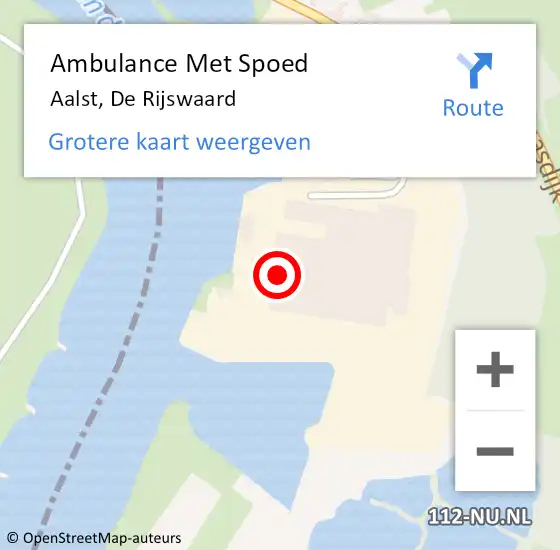 Locatie op kaart van de 112 melding: Ambulance Met Spoed Naar Aalst, De Rijswaard op 2 september 2021 16:25