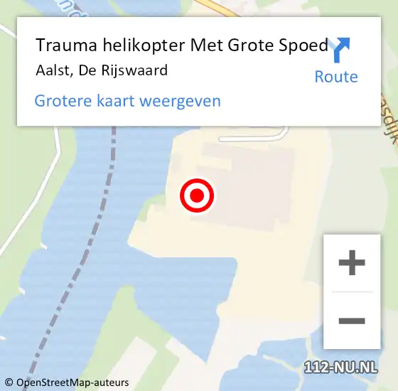 Locatie op kaart van de 112 melding: Trauma helikopter Met Grote Spoed Naar Aalst, De Rijswaard op 3 september 2021 06:36