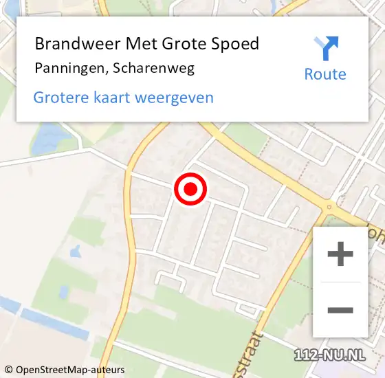 Locatie op kaart van de 112 melding: Brandweer Met Grote Spoed Naar Panningen, Scharenweg op 4 september 2021 13:23