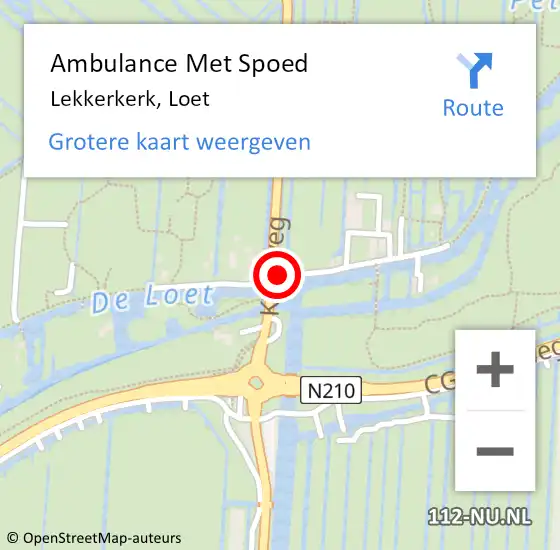 Locatie op kaart van de 112 melding: Ambulance Met Spoed Naar Lekkerkerk, Loet op 4 september 2021 14:07