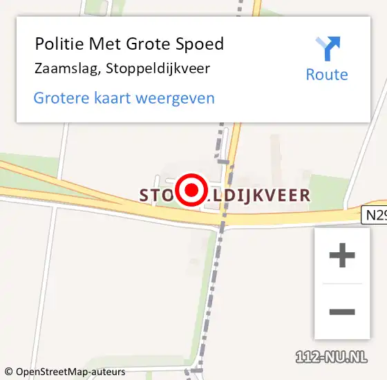 Locatie op kaart van de 112 melding: Politie Met Grote Spoed Naar Zaamslag, Stoppeldijkveer op 4 september 2021 15:28