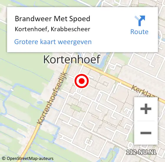 Locatie op kaart van de 112 melding: Brandweer Met Spoed Naar Kortenhoef, Krabbescheer op 4 september 2021 15:45