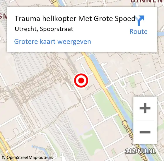 Locatie op kaart van de 112 melding: Trauma helikopter Met Grote Spoed Naar Utrecht, Spoorstraat op 4 september 2021 16:42