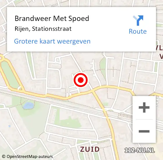 Locatie op kaart van de 112 melding: Brandweer Met Spoed Naar Rijen, Stationsstraat op 4 september 2021 17:08