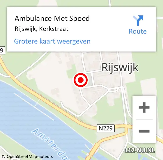 Locatie op kaart van de 112 melding: Ambulance Met Spoed Naar Rijswijk, Kerkstraat op 4 september 2021 23:17