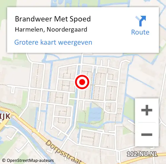 Locatie op kaart van de 112 melding: Brandweer Met Spoed Naar Harmelen, Noordergaard op 5 september 2021 00:07