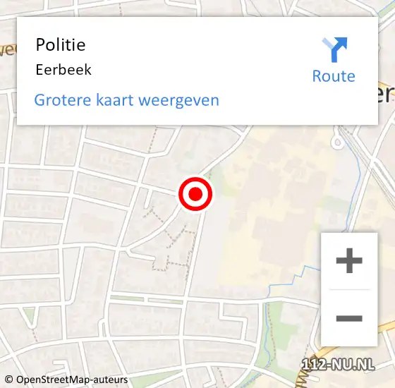 Locatie op kaart van de 112 melding: Politie Eerbeek op 5 september 2021 10:49